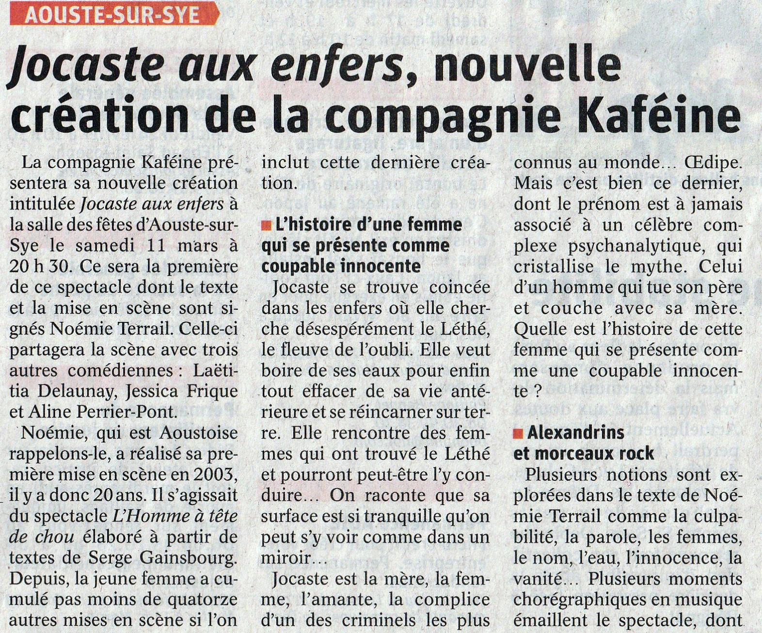 Article paru dans Le Dauphiné